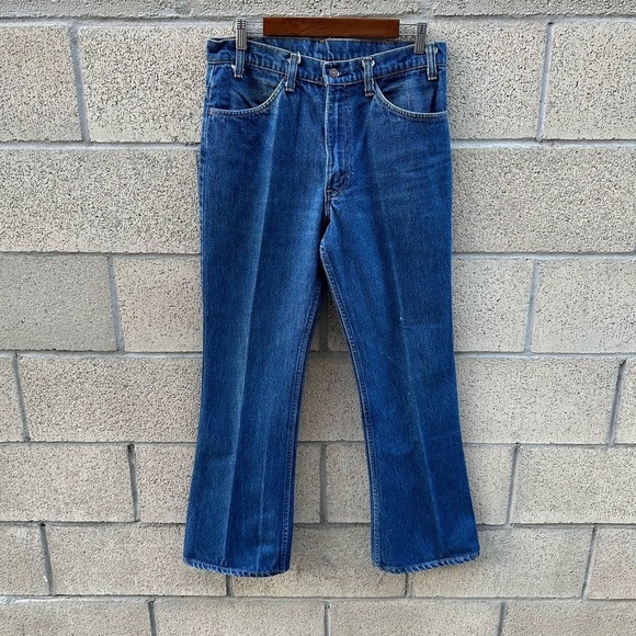 Levi's Other - Levis 646 Vintage Orange Tab Bell Bottoms Mid Blue Wash Jeans Men’s Size 33x32